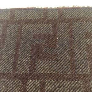 Fendi Purple Wool Monogram Scarf